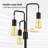Isabella Modern Industrial 3-Light Floor Lamp - Adjustable Standing Lamp For Living Room, Bedroom, Office