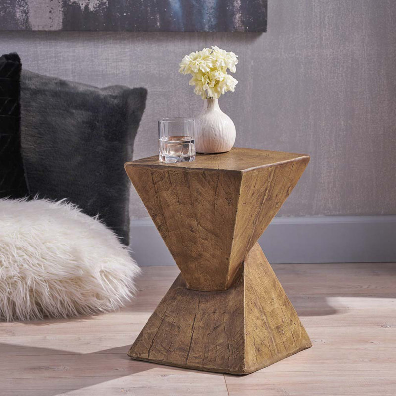 Hurley Concrete Top End Table, Natural