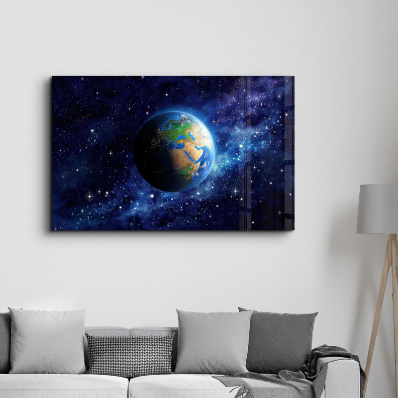 Peinture murale élégante en verre trempé Lekeya, 13,8 x 21,7 pouces | 100% verre trempé, épaisseur: 0,16 pouce | Imprimé UV pour des couleurs éclatantes | Parfait pour la décoration intérieure, le salon et les espaces de bureau