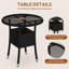Outdoor Rattan Chairs and Side Table-1854214463