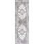 Tapis lavable en machine Teo Medallion pour le salon, la chambre et la cuisine, gris clair / ivoire-1375306482