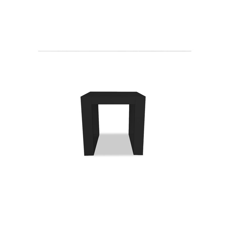 Portal Outdoor Square Side Table, Black