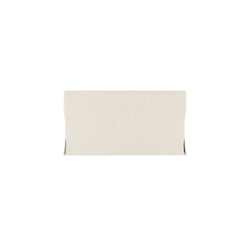 Ludlow Rolled-Arm Skirted Loveseat, Box Weave Linen Pumice, 34" H x 60" W x 38" D, Weathered
