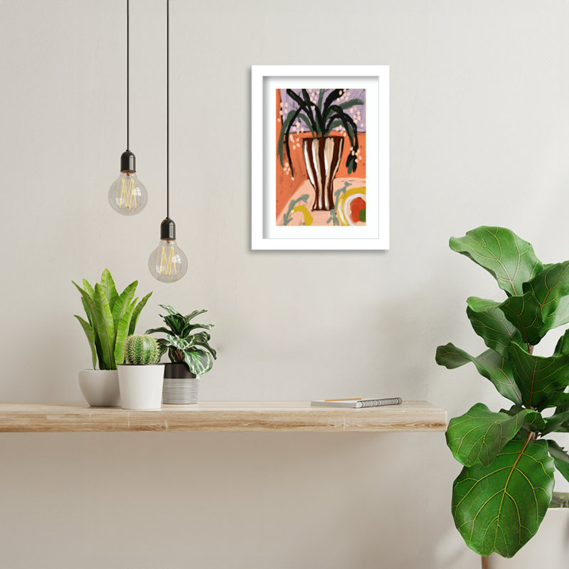 Oksana Floral Still Life No 3 by Treechild Wood Framed Wall Art Print, White, 13" H x 10" W