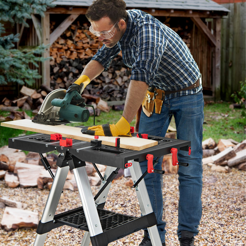 82cm Rectangular Adjustable Folding Table