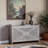 Chasca Whitewashed Wood Storage Trunk with Carved Front Panel