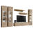 Narberth 120" Modern Floating Wall Mounted Entertainment Center with 16-Color LED Lighting, High Gloss Finish-1360446609