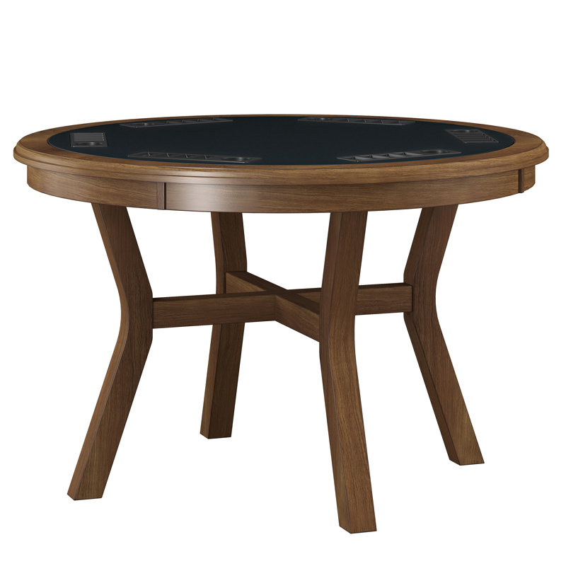 Gillette Round Solid Wood Dining and Poker Table