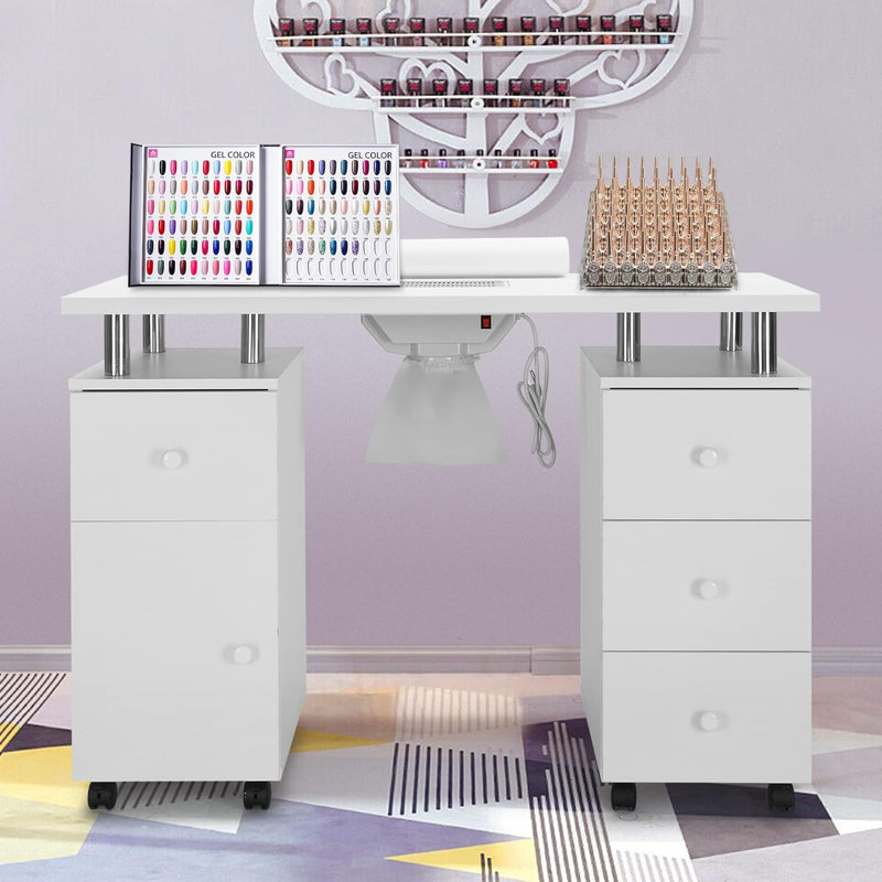 Organisateur de maquillage en bois Nailsworth, Blanc