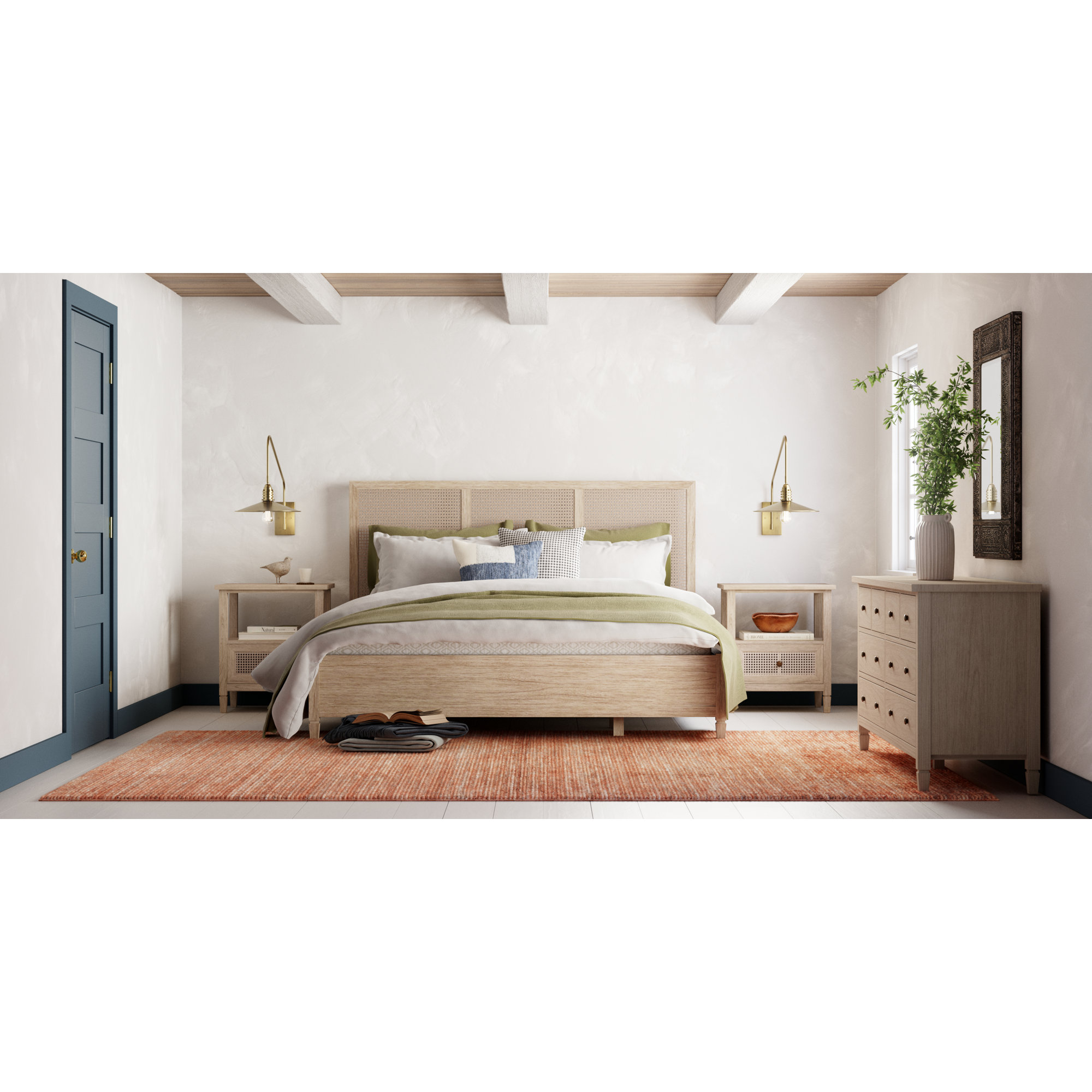 Single Light Steel Dimmable Armed Sconce, Warm Brass