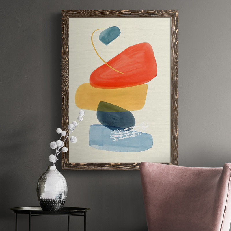 «Bright Color Bundle II», reproduction d'un seul cadre photo sur toile, H 43,5 po x l 31,5 po x P 1 po, Noyer