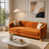 Velours orange sélectionné