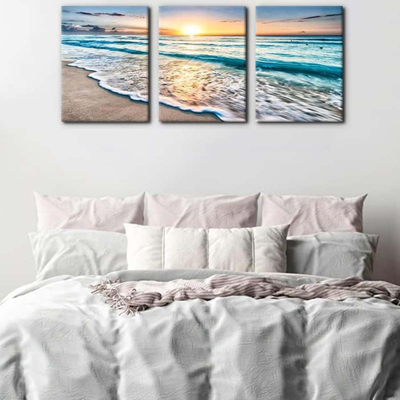 3 Piece Wrapped Canvas Print, 40 cm H x 90 cm W