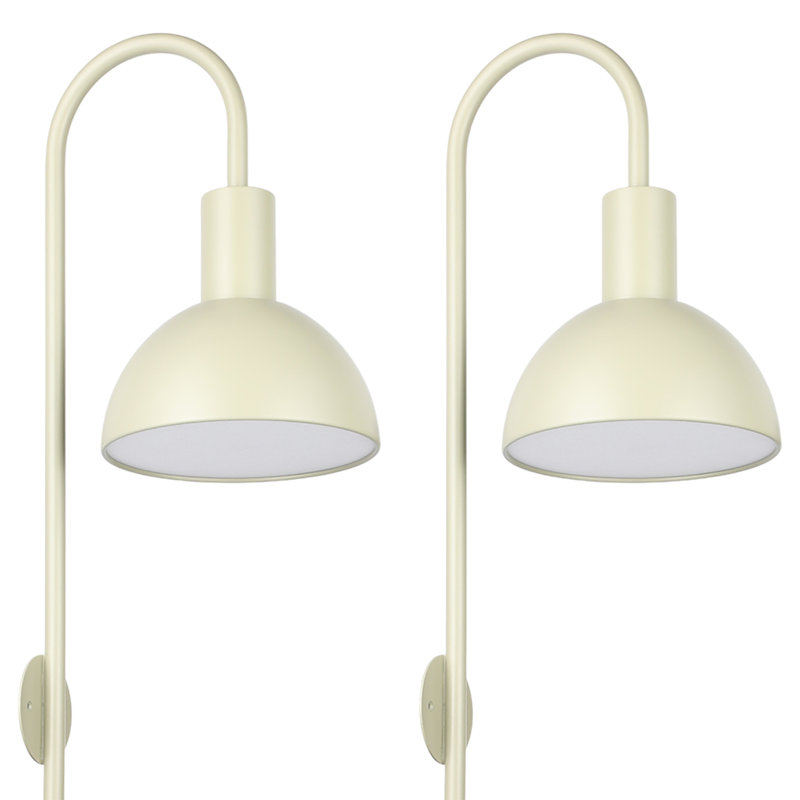 Applique murale à brancher, lampe murale d'intérieur en métal, base E26, ampoule DEL maximale de 20 W, ampoule non incluse