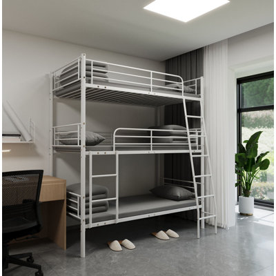 Bedroom dormitory twin size metal triple bunk bed can be disassembled into three beds by Isabelle & Max