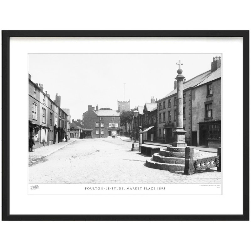 Poulton Le Fylde, Market Place 1895 - Single Picture Frame Print, 28cm H x 36cm W x 2.3cm D