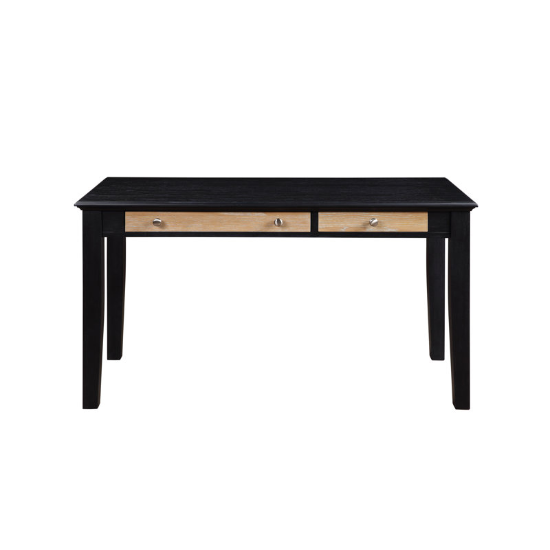 Samul Writing Desk, Aged Oak/Ebony