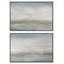 "Misty Horizons, aquarelle subtile, paysage côtier abstrait", 2 pièces-100136303-100136305