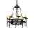Toscano 8 - Light Wagon Wheel Chandelier
