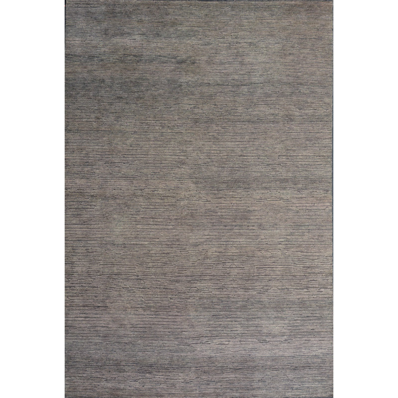 Wool Area Rug in Brown/Gray, Rectangle 10' x 14'