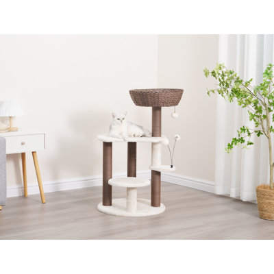 Arbre à chat tissé à la main 35,5 po avec 4 niveaux PetPals