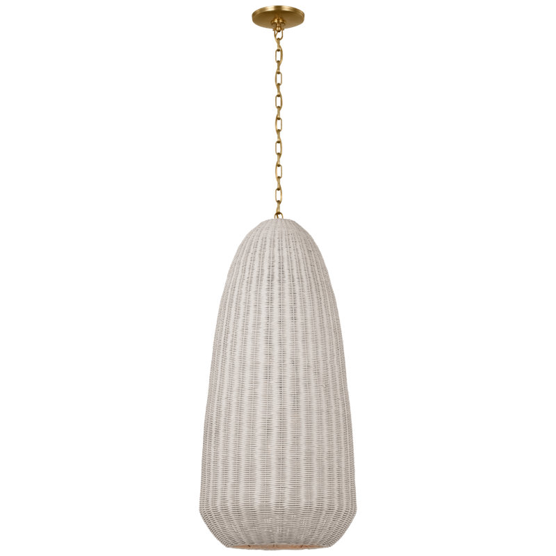 Kokomo Pendant by Chapman & Myers, 44.25" H x 20" W x 20" D, Chalk, 46 cm H x 30 cm W