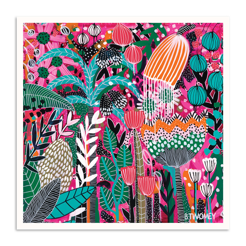 Speak Your Mind by B.Twomey - Print, Unframed, 123cm H x 123cm W x 9cm D