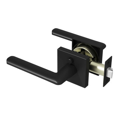 Mirra Privacy Door Lever Modern Concealed Design For (Bed & Bath) – Sleek Minimalist Style in Matte Black