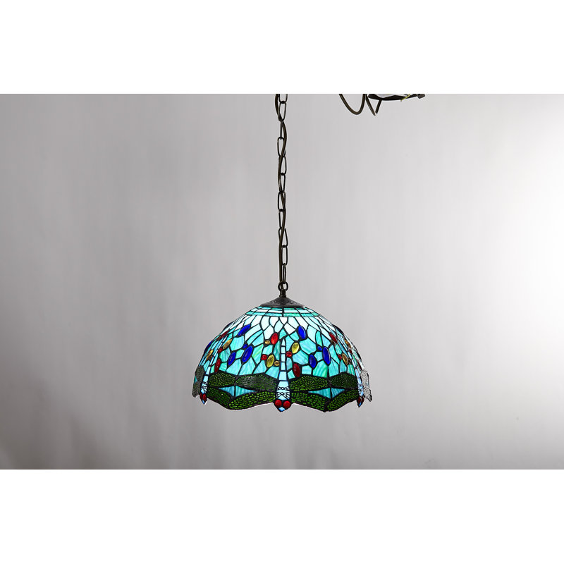 Huard 1 - Light Antique Dome Pendant, 75cm H x 40cm W x 40cm D