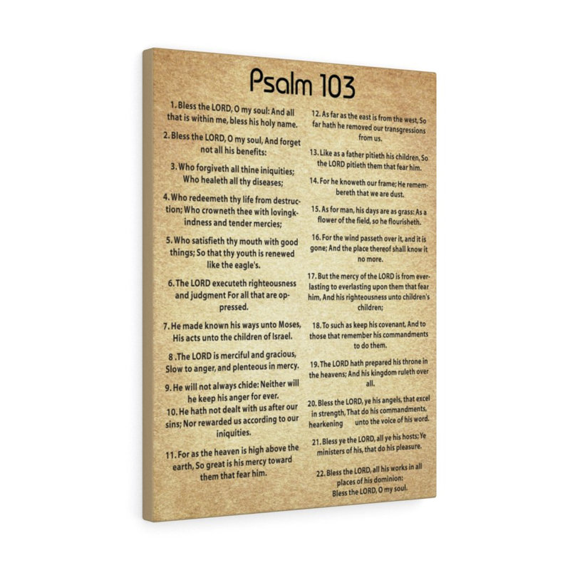 God Great Love Psalm 103 Christian, reproduction d'art murale prête à être accrochée, H 24 po x l 18 po x P 1,25 po