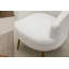 Chaise d'appoint en velours et en peluche avec pieds en métal-1297366593