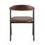 Ensemble de chaises de salle à manger moderne et minimaliste avec cuir synthétique et pieds en métal-2102433116