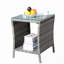 Table basse d'extérieur 1 table basse avec verre trempé transparent
