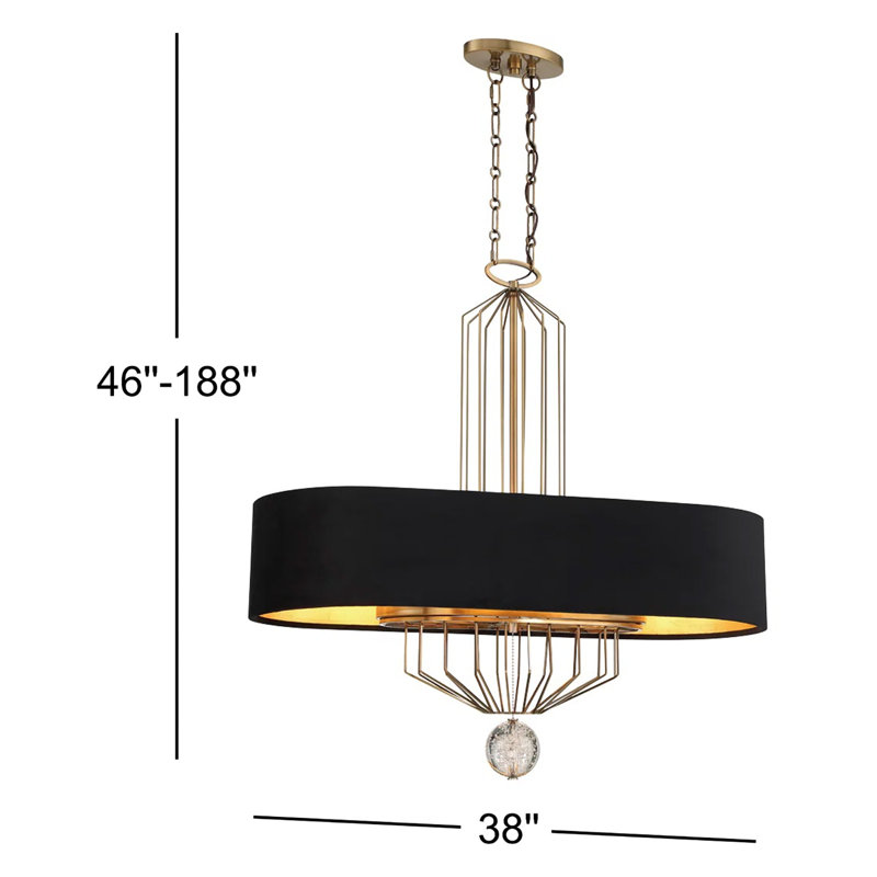 Grandeur 8 - Light Dimmable Drum Chandelier