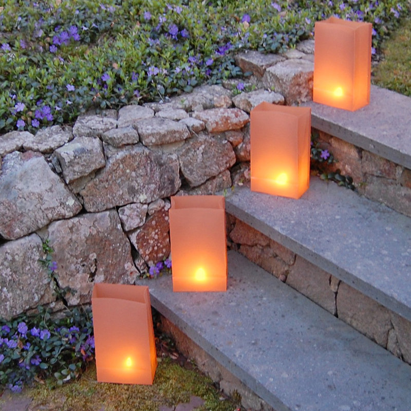 Sac en plastique Luminaria - 12 pièces, Brun clair