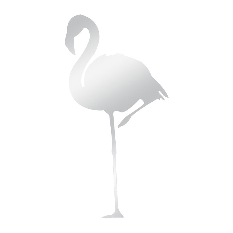 Animals Wall Decal, Shiny Silver, Large