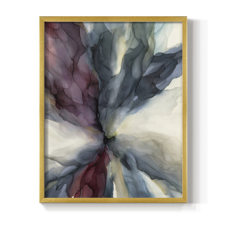 Reproduction encadrée sans titre - bois massif, Or, H 10 po x l 8 po