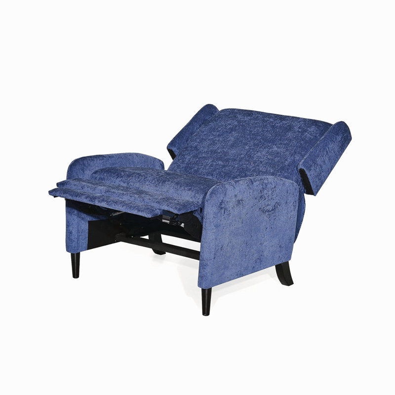 Fauteuil inclinable surdimensionné en tissu texturé, Marine