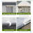 Outsunny 12' x 7' x 7' Greenhouse, Walk-in Outdoor Tunnel Green House with PE Cover, Steel Frame, 2 Roll-Up Zipper Doors & 4 Windows for Flowers, Vegetables, Tropical Plants, White/Dark Gray-136061869-136061868