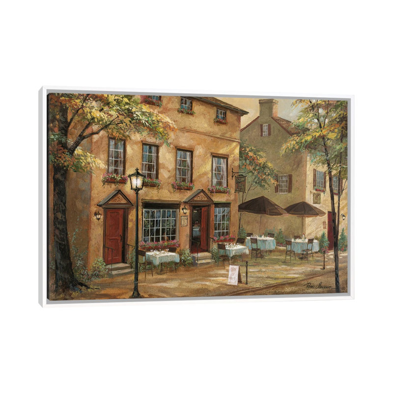 Colleen's pub par Ruane Manning - reproduction d'art, H 26 po x l 40 po x 1,5 po, Aucun mat, Toile blanche encadrée