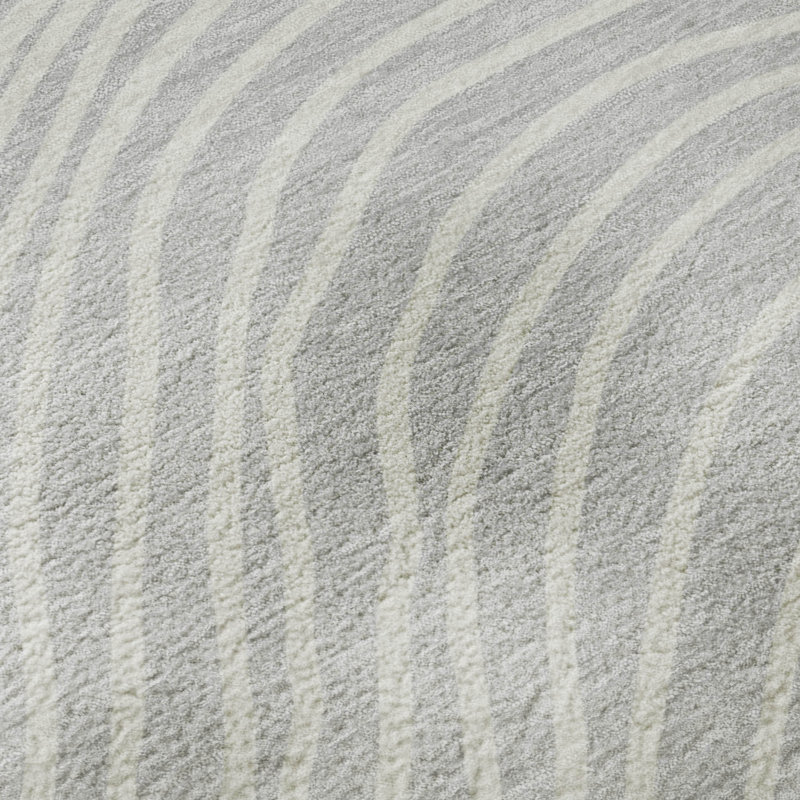 Premium Machine Washable Mayfield AMF2350 Stripes Rug, Gray, 5' x 7'6"