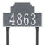 Beckford Standard One Line Address Sign Plaque with Lawn Stakes-1895104113