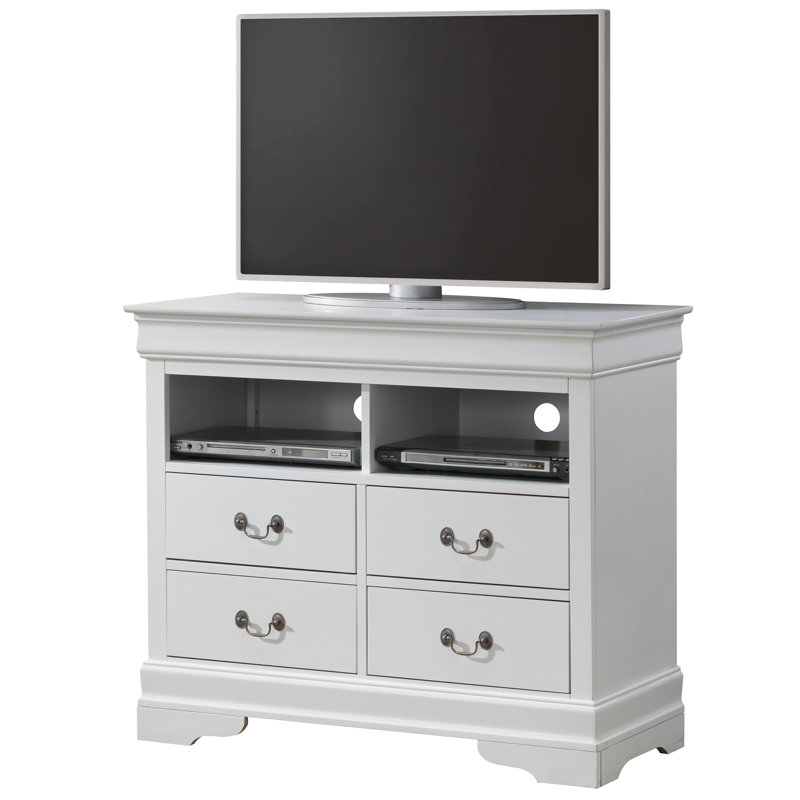 Charming White Media Storage Unit, White