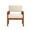 Fauteuil d'extérieur en bois d'acacia avec coussins résistants aux intempéries, chaise longue de patio avec coussins à fermeture velcro pour porche, terrasse, bord de piscine (ensemble de 2)