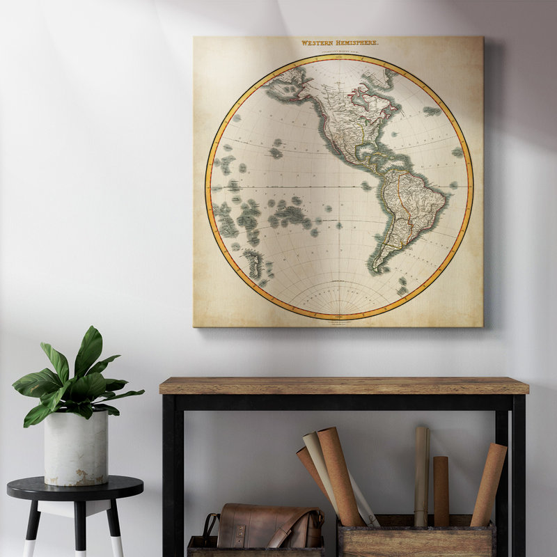 " 1812 Western Hemisphere ", 16" H x 16" W x 1" D