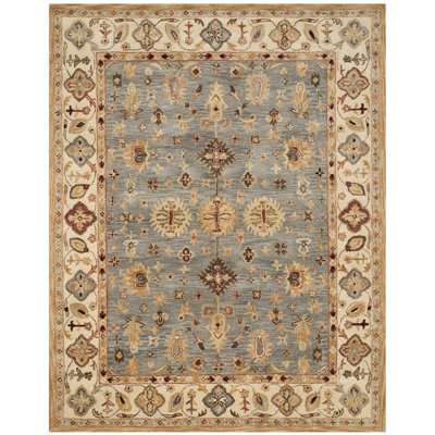 Antiquity Hand-Tufted Blue / Ivory Area Rug