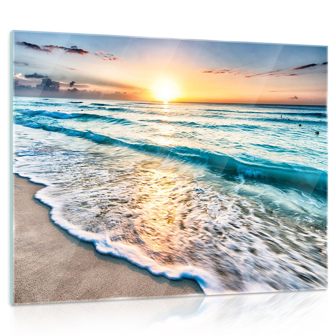 Glasbild - Fotografie „Beach Sunset”