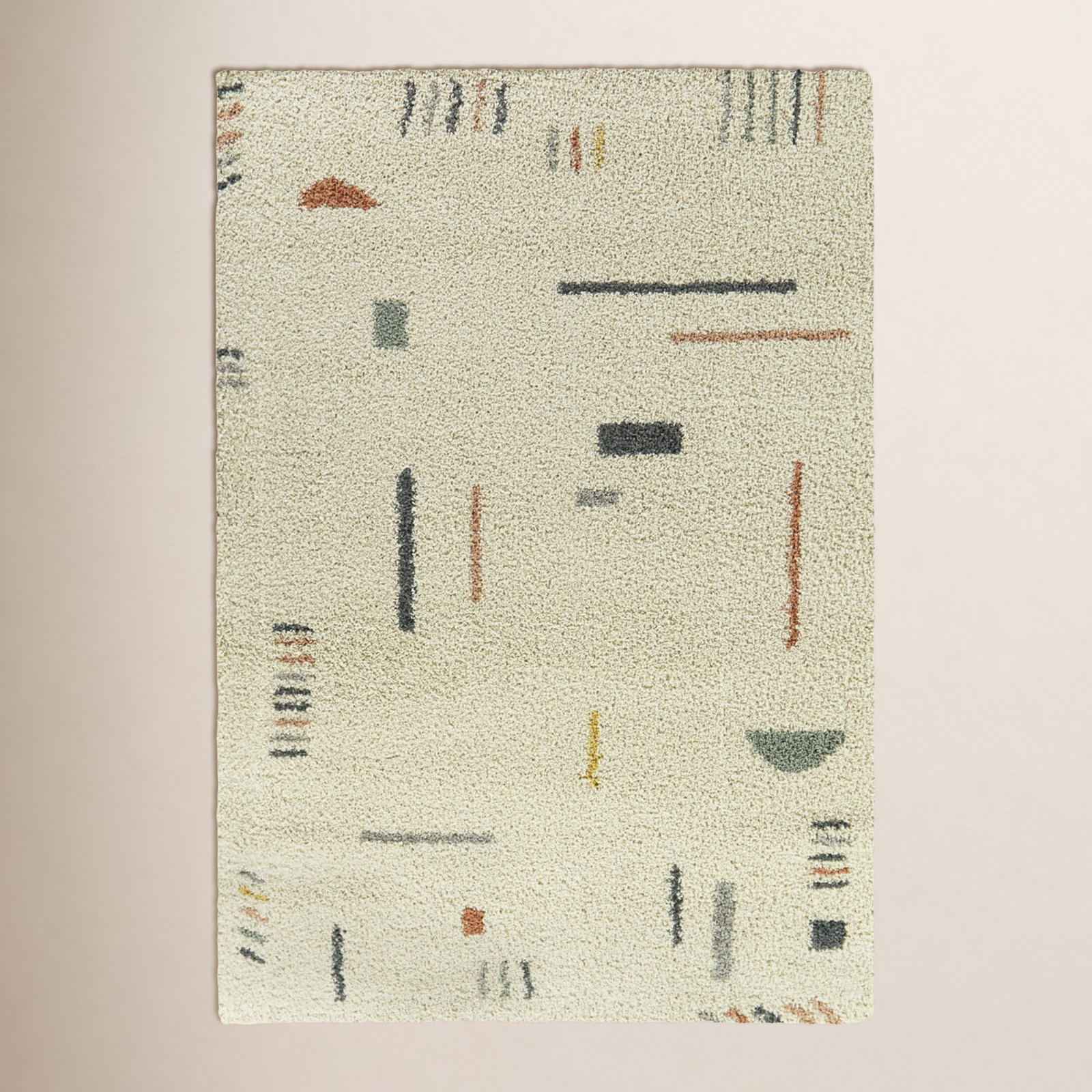 Morin Geometric Shag Rug, Rectangle 8'9" x 12'