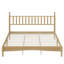 Lit plateforme très grand en bois avec tête de lit en forme de gourde, lit plateforme de style rétro avec support à lattes en bois, naturel-589584751