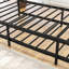 Structure de lit de jour en métal, lit plateforme simple avec lit gigogne